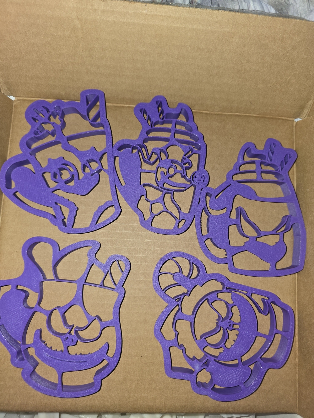 Purple Nightmare B4 Xmas Character Cookie Cutters - Set of 5